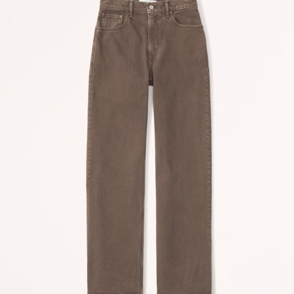 brown 90s straight leg relaxed baggy jean